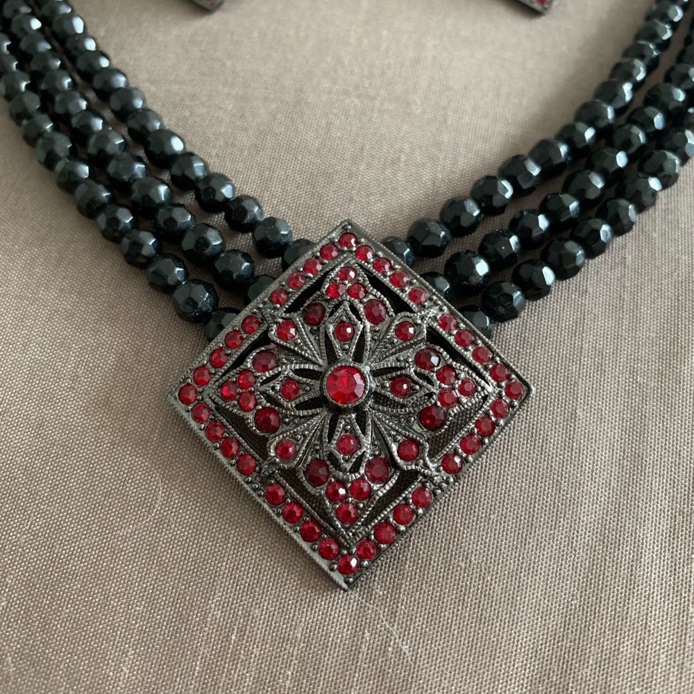 Statement Necklace And Earrings Set